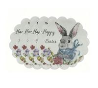 Happy Easter Bunny Placemats Adorable Bunny Eggs Floral Placemats 4-Piece Set 38 * 38cm Easter Decorations