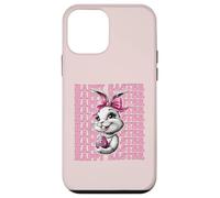 Happy Easter Bunny Rabbit Girl Coquette Bow Pink Ribbon Case for iPhone 12 mini