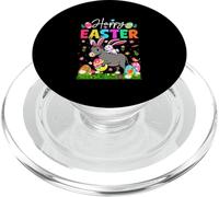 Happy Easter Bunny Riding Donkey Hunting Chocolate Eggs PopSockets PopGrip for MagSafe