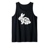 Happy Easter Bunny Typography - Word Art Spring Rabbit Tank Top