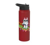 Happy Easter Bunny Video Game Egg Hunting Rabbit Gamer Stainless Steel Insulated Water Bottle