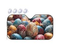 Happy Easter Car Windshield Sun Shade Foldable Car Sun Shade Front Windshield Sunshade Windshield Cover Reflective Sun Visor Keep Your Vehicle Cool for Most Sedans SUV Truck