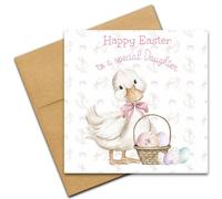 Happy Easter Card for Daughter, Easter Goose Card to a Special Daughter