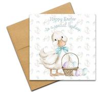 Happy Easter Card for Nephew, Easter Goose Card to a Special Nephew