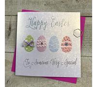 HAPPY EASTER CARD TO SOMEONE VERY SPECIAL- HAND FINISHED EGGS by White Cotton Cards EB3-SVS