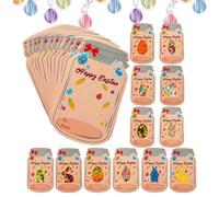 Happy Easter Cards, 24 Sets of Easter Greeting Cards, Exchange for Students in the Classroom, Rabbit Eggs, for Children, Vistaprint Funny Easter Cards, Pack of 24, Happy Easter Card Set, O