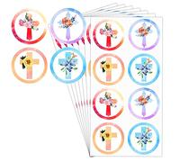 Happy Easter Christian Religious,1.5 Inch Bible Verse Self-Adhesive Sticker Faith and Religion Labels,504 Pcs Per Pack