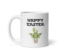 Happy Easter Coffee Mug - Ceramic Mug with Bunny, Egg & Spring Design - Cute Easter Gift for Women, Men, Kids or Teachers - Holiday Mug for Coffee, Tea, Cocoa - Dishwasher & Microwave Safe