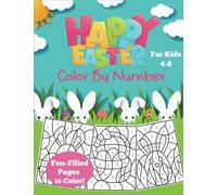 Happy Easter Color by Number for Kids 4-8