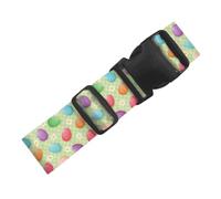 Happy Easter Colorful Easter Eggs, Adjustable Luggage Straps for Suitcases Packing Belts Travel Accessories