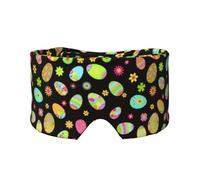 Happy Easter Colorful Easter Eggs, Full Eye Covers Light Blocking Eye Mask Sleep Eye and Ear Muffs