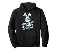 Happy Easter Coolest Bunny in Town Kids Toddler Pullover Hoodie