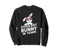 Happy Easter Coolest Bunny in Town Kids Toddler Sweatshirt