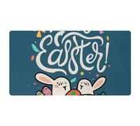 Happy Easter Creative Font-1286 Kitchen Mat,Cushioned Waterproof Kitchen Rug, Non Slip Comfort Kitchen Rug for Kitchen Decor Sink Office,15.7"x29.5"in