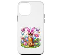 Happy Easter Cute Bunny Abyssinian Cat Easter Eggs Basket Case for iPhone 12 mini