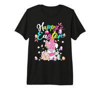 Happy Easter Cute Bunny Gnome Groovy Retro Disco Eggs Gnomes Premium T-Shirt