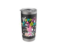 Happy Easter Cute Bunny Gnome Groovy Retro Disco Eggs Gnomes Stainless Steel Insulated Tumbler