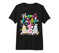 Happy Easter Cute Bunny Gnomes Funny Groovy Retro Disco Eggs Premium T-Shirt