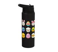 Happy Easter Day Brick Master Builder Block Building Faces Stainless Steel Insulated Water Bottle