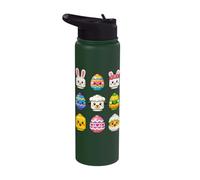Happy Easter Day Brick Master Builder Block Building Faces Stainless Steel Insulated Water Bottle