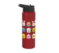 Happy Easter Day Brick Master Builder Block Building Faces Stainless Steel Insulated Water Bottle