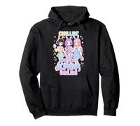 Happy Easter Day Cute Chibi Chillin With My Kpop Girlies Pullover Hoodie