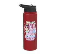Happy Easter Day Cute Chibi Chillin with My Kpop Girlies Stainless Steel Insulated Water Bottle