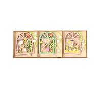 Happy Easter Decoration Wooden Eggs Chick Pendant Hanging Ornament Hanging Ornament