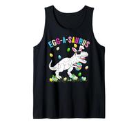 Happy Easter Egg A Saurus T-Rex Dinosaur Easter Egg Hunt Tank Top