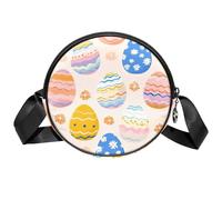 Happy Easter Egg Crossbody Bag for Women Sling Belt Bag Small Shoulder Chest Bag Purses with Adjustable Strap Pack Cross Body Bags with for Ladies Travel Shopping