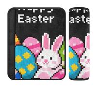 Happy Easter Egg Rabbit Cute 2 pcs seat Belt Covers for Women Stop seat Belt Cutting into Neck for Backpack funda para cinturón de carro