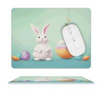 Happy Easter Egg Rabbit Mouse Pad Mouse Mat 10 X 8 Inch