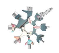 Happy Easter Eggs Bunny Tail 19-in-1 Snowflake Multi Tool, Stainless Steel Metal Snowflake Multitool with Keychain, Compact & Portable Tools for Outdoor Camping Survival Daily Use Gift for Men