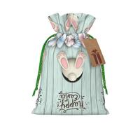 Happy Easter Eggs Bunny Tail Drawstring Gift Bags Small Item Treats Wrapping Storage Bags Christmas Birthday Party Holiday