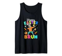 Happy Easter Eggs Dabbing Bunny Great Dane Costume Hip Hop Tank Top