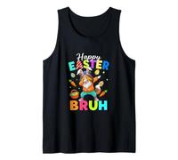 Happy Easter Eggs Dabbing Bunny Sheltie Costume Hip Hop Tank Top