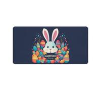 Happy Easter Eggs Rabbit Large Mouse Pad Desk Mat Protector Desk Pad Computer Mousepad for Work Home 30x60cm