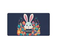 Happy Easter Eggs Rabbit Large Mouse Pad Desk Mat Protector Desk Pad Computer Mousepad for Work Home 40X75cm