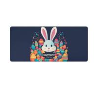 Happy Easter Eggs Rabbit Large Mouse Pad Desk Mat Protector Desk Pad Computer Mousepad for Work Home 40x90cm