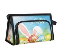 Happy Easter Eggs Rabbit Travel Makeup Bag for Women Men Kids Girls Boys Cute Easter Multipurpose Wash Pouch Bag Toiletry Cosmetic Toiletries Shower Bag Organizer