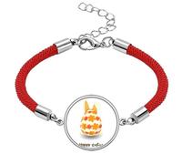 Happy Easter Festival Bunny Egg Lucky Red String Bracelet Rope Bracelet Handmade