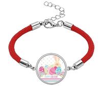 Happy Easter Festival Colored Egg Lucky Red String Bracelet Rope Bracelet Handmade