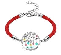Happy Easter Festival Egg Bird Lucky Red String Bracelet Rope Bracelet Handmade