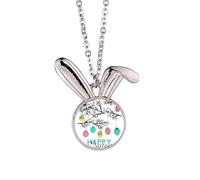 Happy Easter Festival Egg Bird Rabbit Necklace Pendant Bunny Animal Jewelry Gift