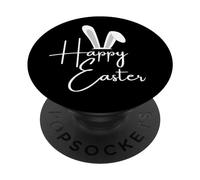 Happy Easter For Kids Grey Bunny PopSockets Swappable PopGrip