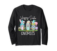 Happy Easter Gnomies Cute Easter Gnome Bunny Egg Long Sleeve T-Shirt