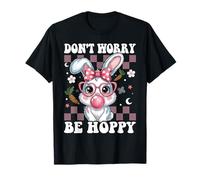 Happy Easter Groovy Bunny Face Don't Worry Be Hoppy Women T-Shirt