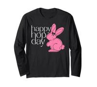 Happy Easter Happy Hop Day Cute Bunny Design Long Sleeve T-Shirt