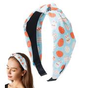 Happy Easter Headband, Easter Headband for Girls - Easter Headband Cute Festive Knot Headband | Easter Headband for Women Bunny Egg Print Headband for Spring Hat