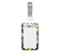 Happy Easter Holiday Print Badge Holder with Breakaway Lanyard,Work Name Tag Breakaway Lanyard Id Card Protector Case